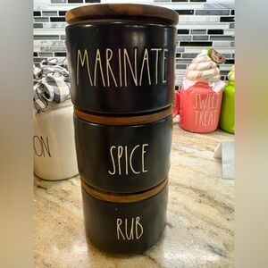 Rae Dunn Black Spice Stacker